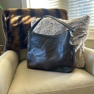 Frye studded olive green hobo bag